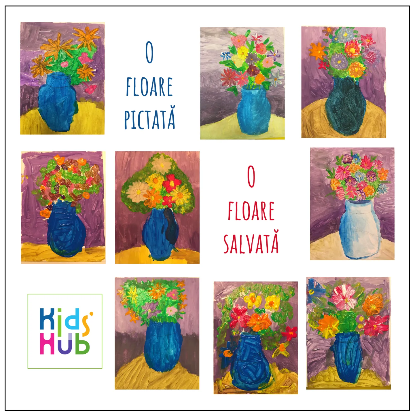 O floare pictată salvează o alta tăiată