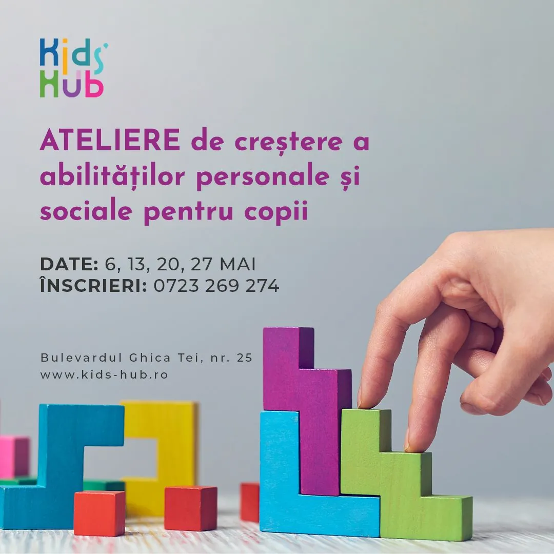 Atelier pentru școlari mici: „Vreau să cresc fericit” – 6-8 ani